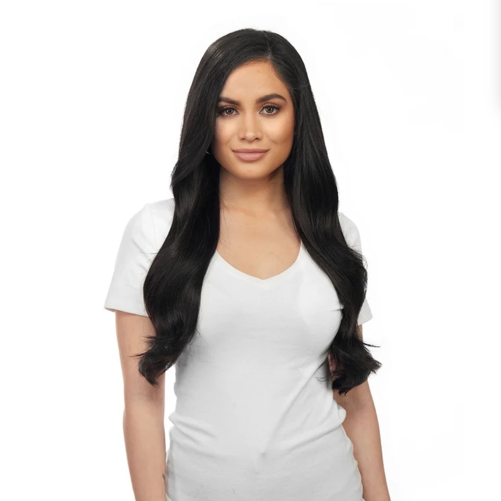 PICCOLINA 120G 18" JET BLACK (1) NATURAL CLIP-IN
HAIR EXTENSIONS